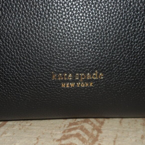 NWT Kate Spade  black leather classic handbag - Picture 3 of 10